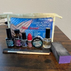 LIKE NEW Mia Secret Professional Clear Acrylic Set